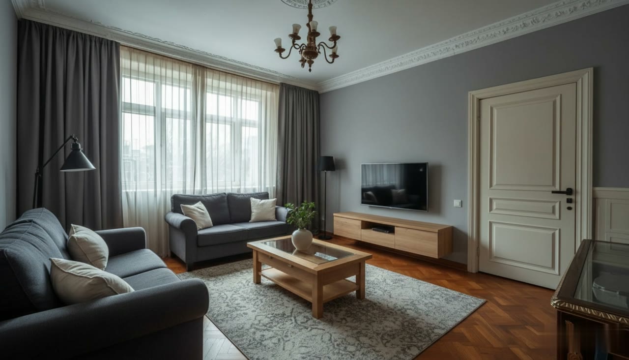 Квартира 62 м² — капитальный ремонт